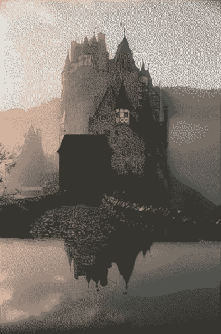Castle Ditherton after Jarvis dithering